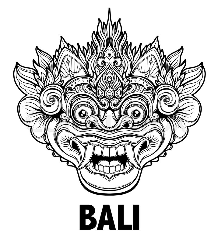 716x800 Barong Traditional Ritual Balinese Stock Vector Colourbox