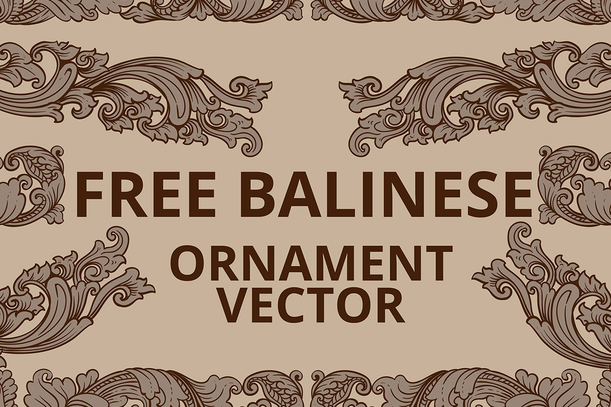 1200x800 Free Balinese Ornament Vector