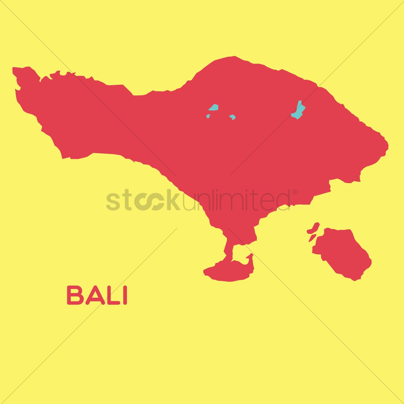 1300x1300 Map Of Bali Vector Image