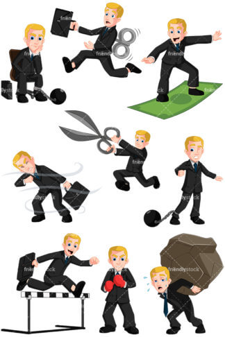 Business Man Stuck To Ball And Chain Vector Cartoon Clipart 324x486 Business Man Stuck To Ball And Chain Vector Cartoon Clipart