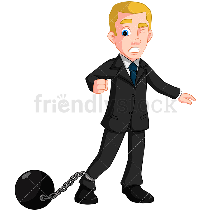 Business Man Wearing Ball And Chain Vector Cartoon Clipart 800x800 Business Man Wearing Ball And Chain Vector Cartoon Clipart