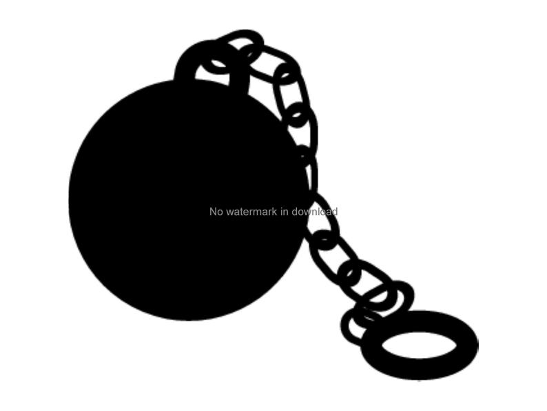 Ball And Cha Ball And Chain Silhouette Ball And Etsy 794x596 Ball And Cha Ball And Chain Silhouette Ball And Etsy