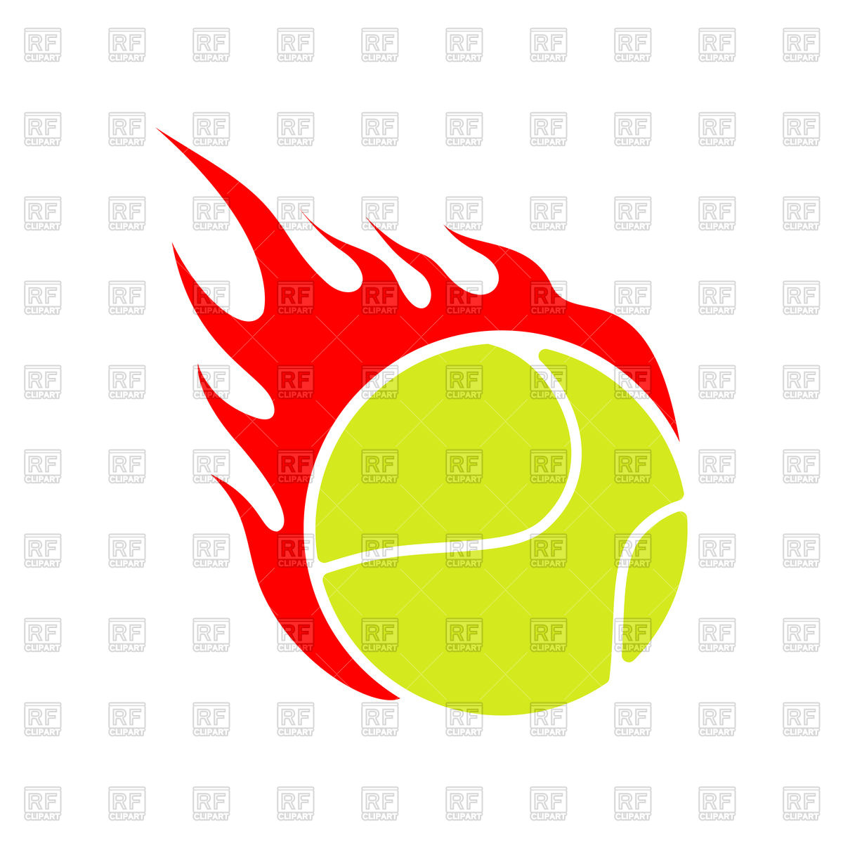 1200x1200 Fire Tennis Ball Vector Image Of Sport And Leisure Maryvalery