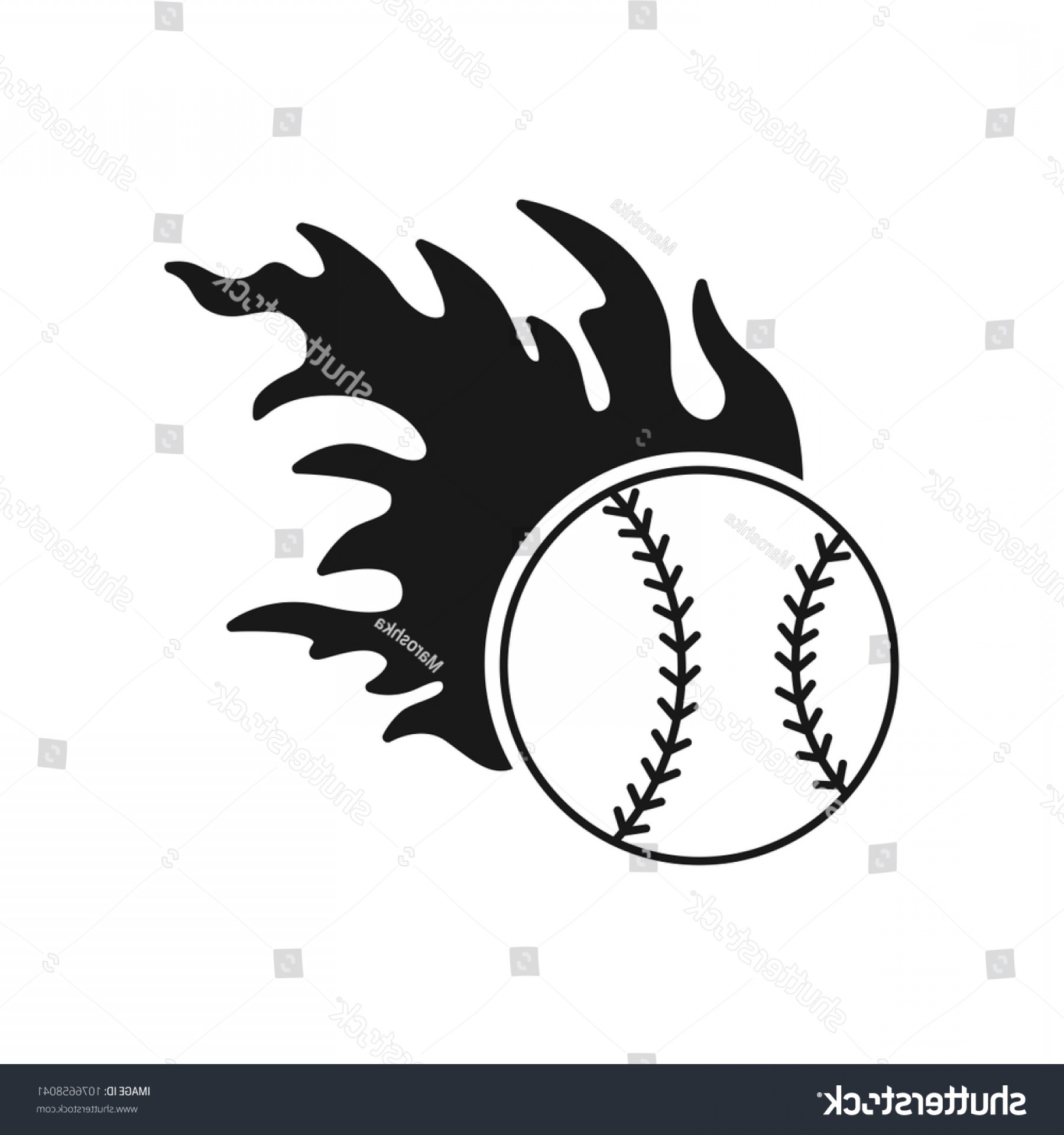 1800x1920 Silhouette Baseball Ball Fire Vector Illustration Catchsplace