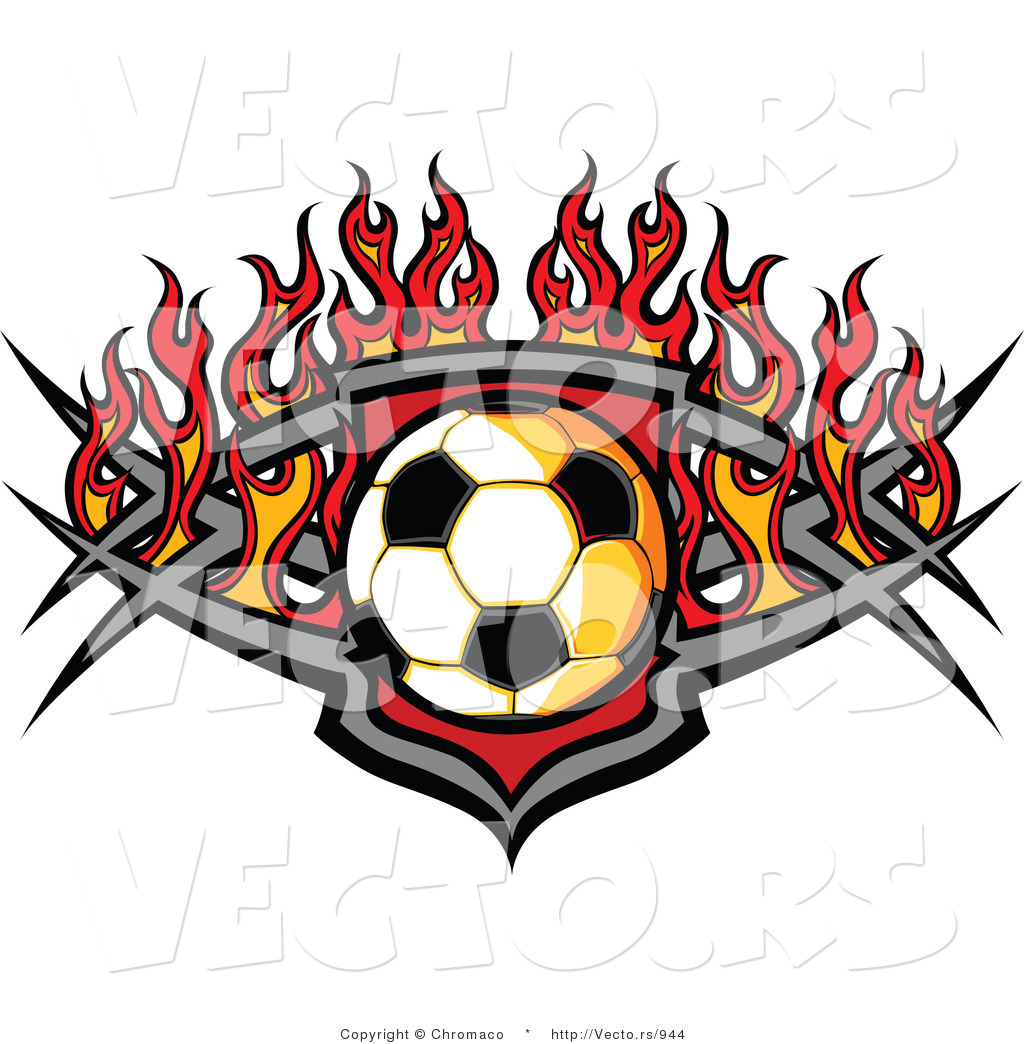 1024x1044 Vector Of A Soccer Ball Over A Tribal Badge Surround