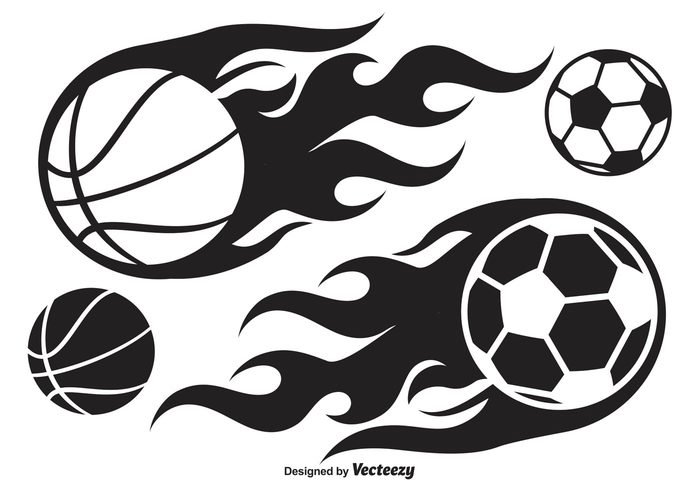 700x490 Basketball On Fire Vectors Free Vectors Ui Download