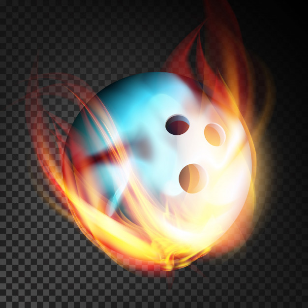626x626 Bowling Ball In Fire Vector Realistic Vector Premium Download