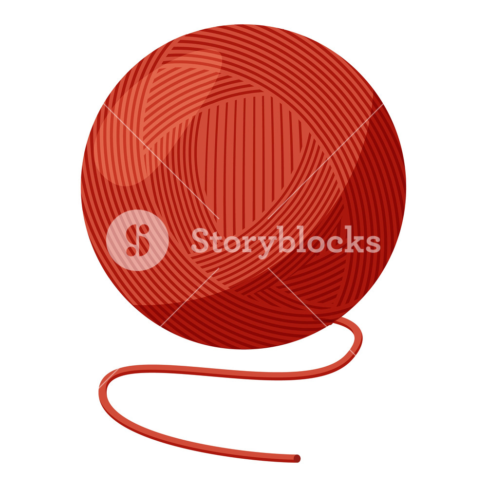 1000x1000 Ball Of Yarn Icon Cartoon Illustration Of Ball Of Yarn Vector
