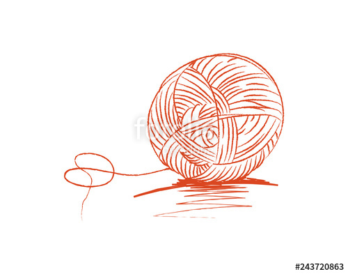 500x393 Ball Of Yarn Vector Stock Image And Royalty Free Vector