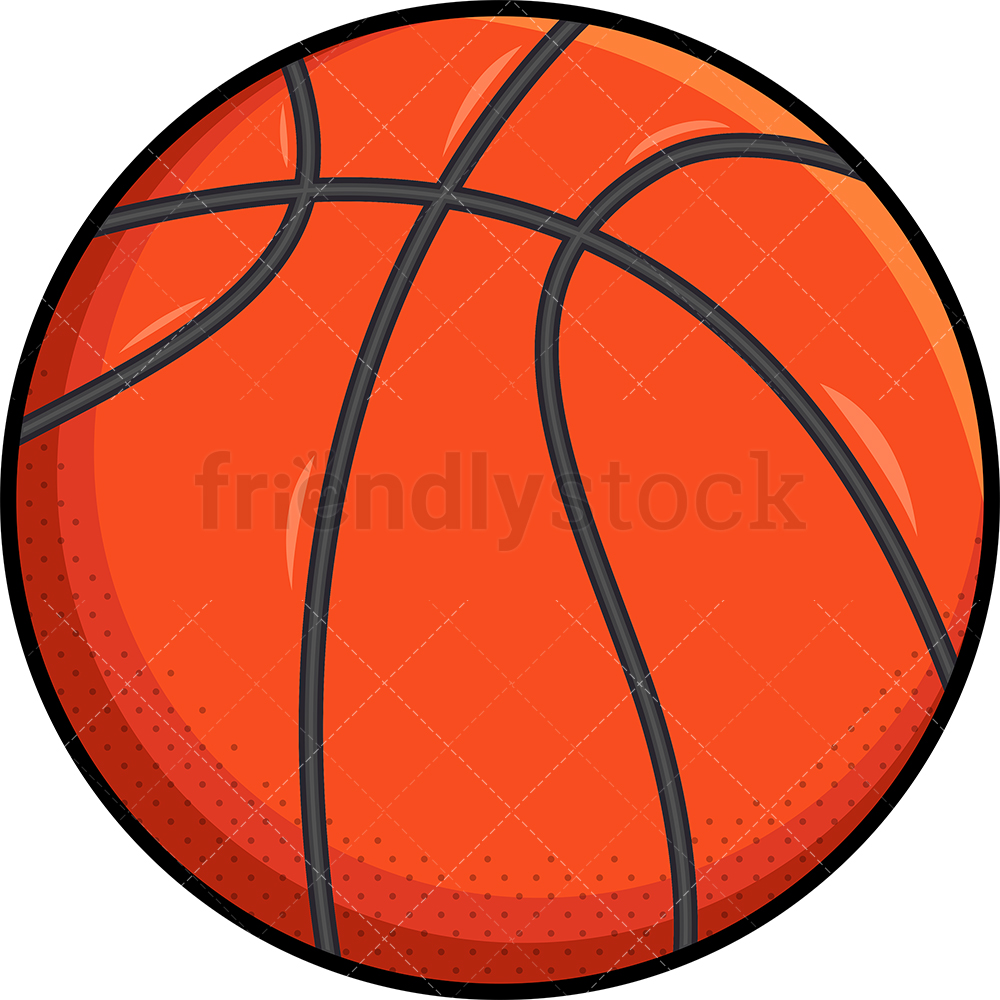 1000x1000 Orange Basketball Ball Cartoon Clipart Vector