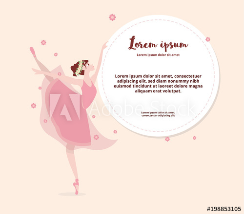 500x440 Cute Cartoon Dancing Ballerina Vector Illustration Ballet Shoes