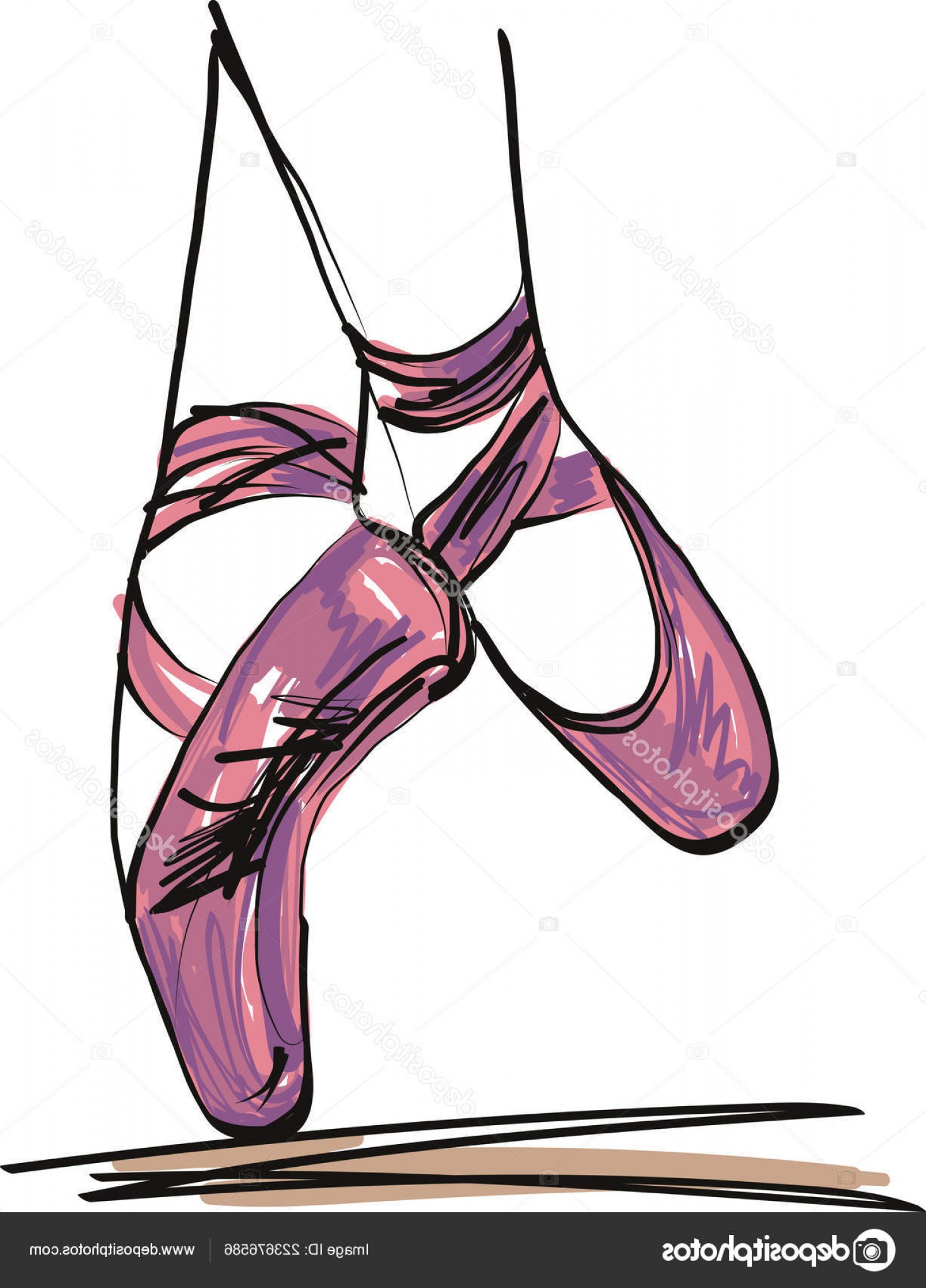1467x2040 Stock Illustration Dance Ballerina Ballet Shoes Vector Soidergi