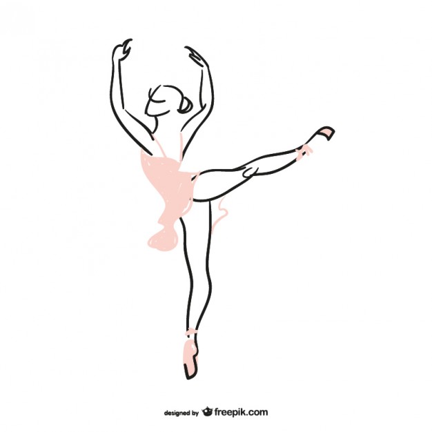 626x626 Ballerina Silhouette With Pink Dress Vector Free Download
