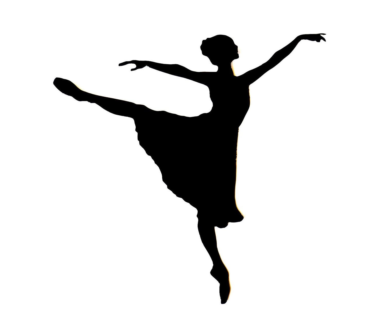 Танцующая балерина рисунок трафарет