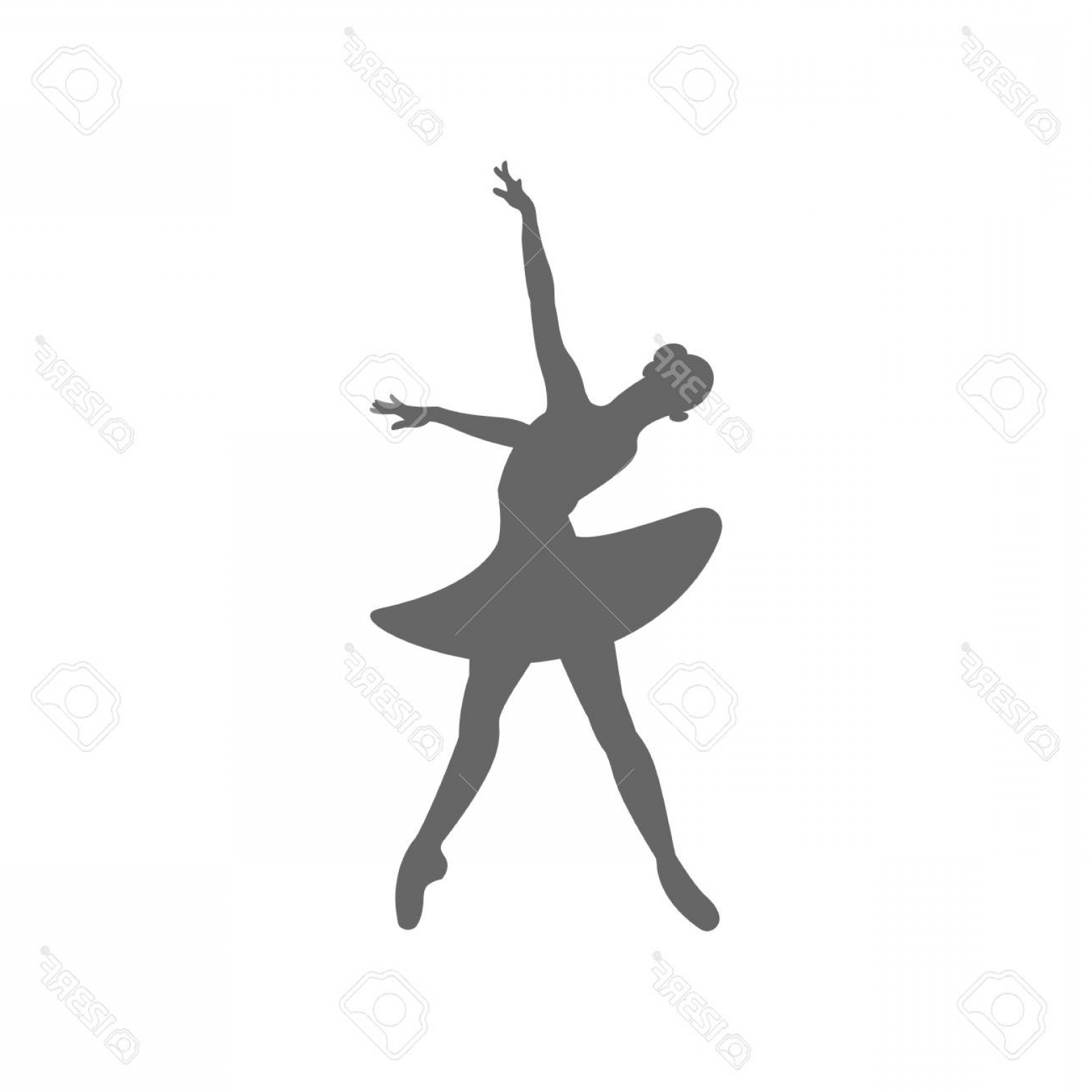 1560x1560 Photostock Vector Beautiful Dancing Ballerina Silhouette Vector