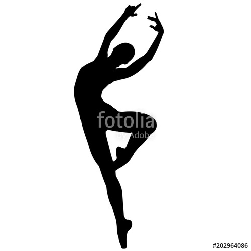500x500 Ballerina Dancer Silhouette, Ballet Dance Clipart, Ballerina