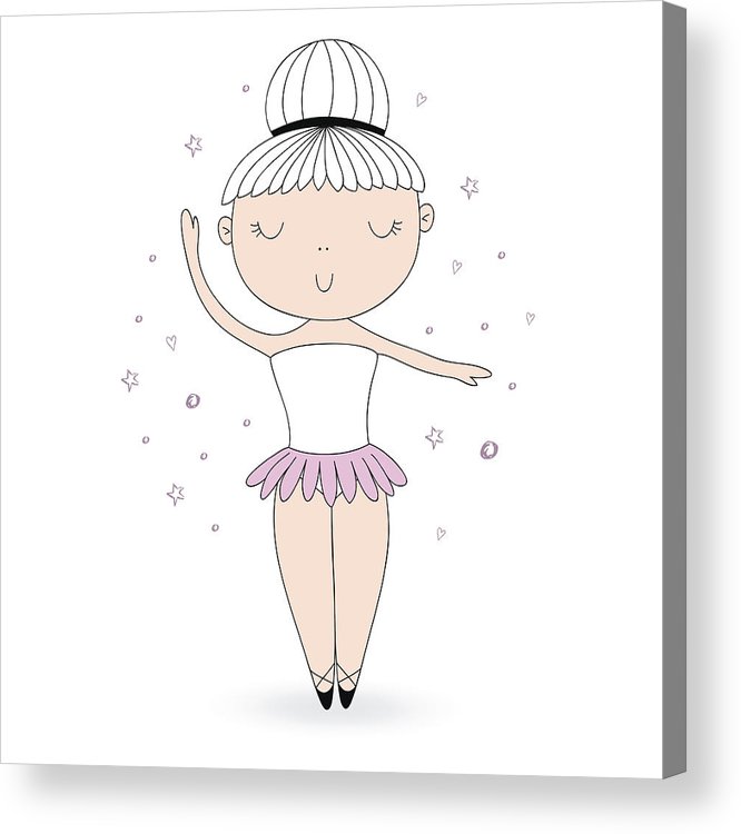 Cute Hand Drawn With Cute Little Ballerina Vector Illustration 666x750 Cute Hand Drawn With Cute Little Ballerina Vector Illustration