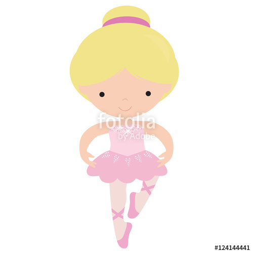 500x500 Pretty Ballerina Vector Cartoon Illustration Stock Image