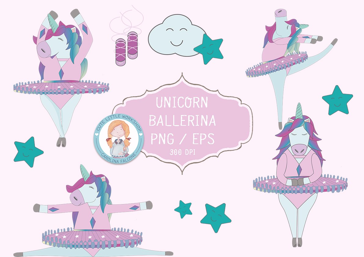 Unicorn Ballerina Vector Set 1191x842 Unicorn Ballerina Vector Set