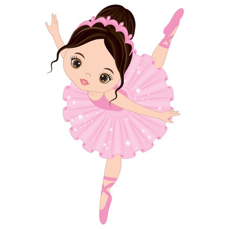 450x450 Vector Cute Little Ballerina Dancing Vector Ballerina Girl