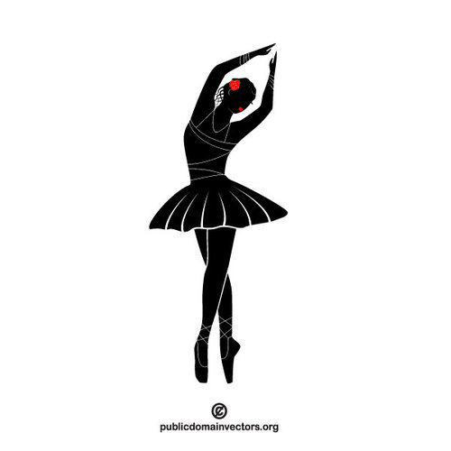 500x500 Ballet Dancer Vector Clip Art