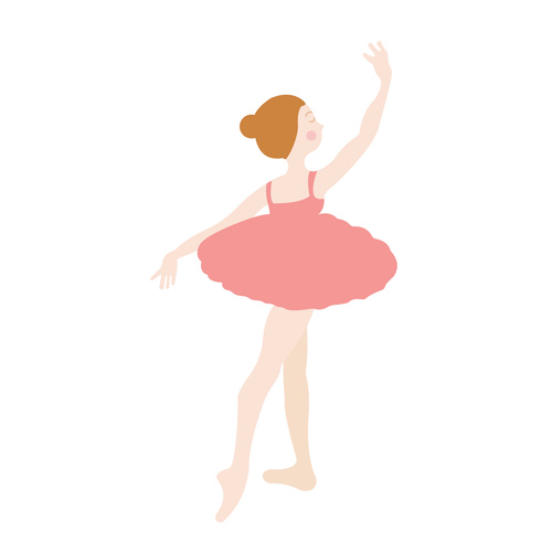 500x500 Cartoon Hand Drawn Ballet Dancer Vector Free Download