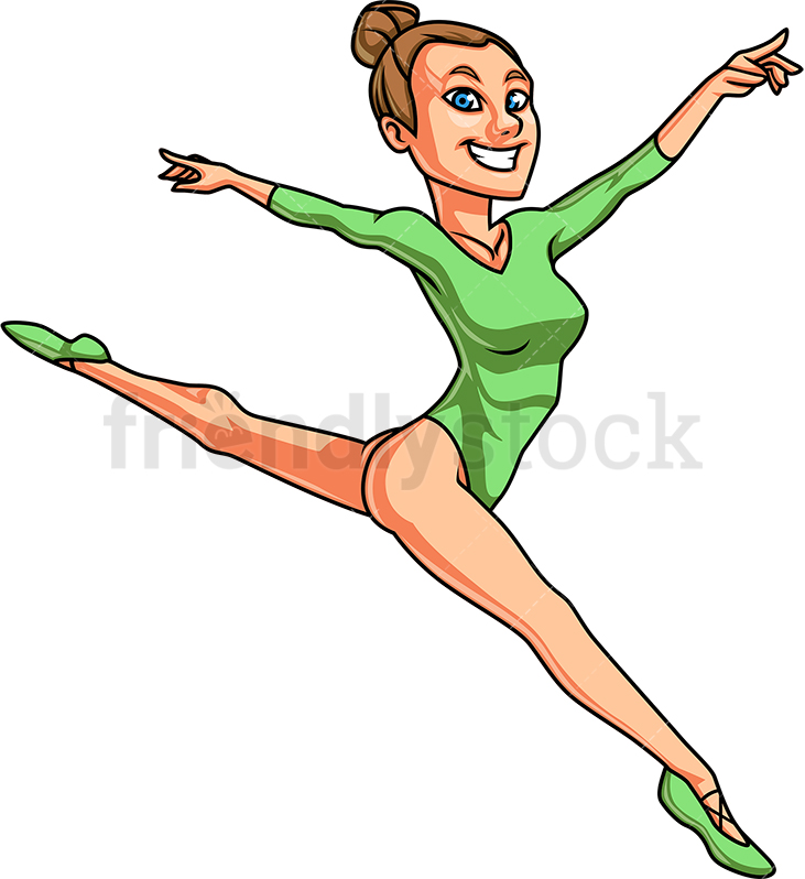 731x798 Female Ballet Dancer Cartoon Clipart Vector
