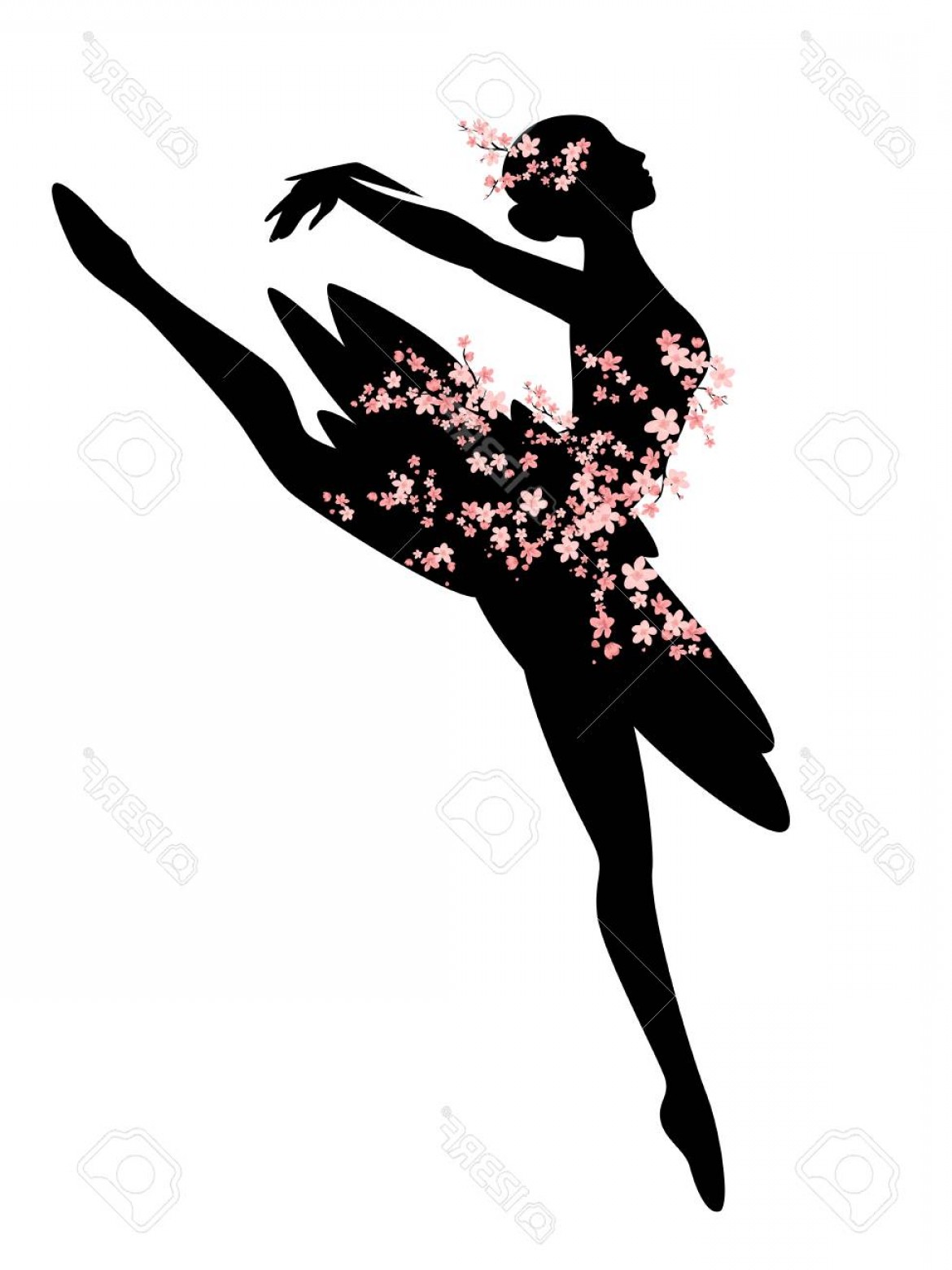 1170x1560 Photobeautiful Ballerina Girl Among Blooming Cherry Tree Branches