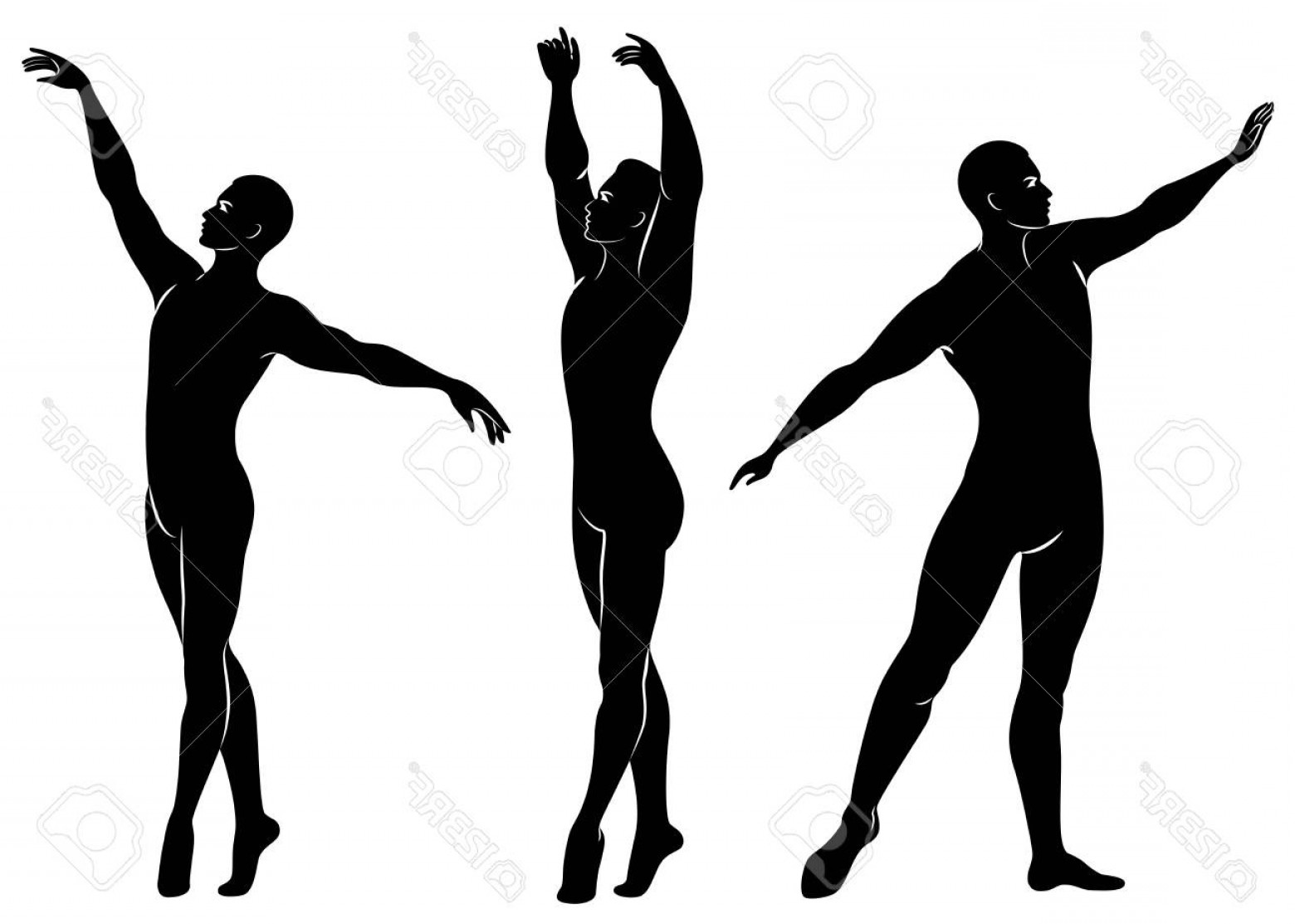 1560x1113 Photostock Vector Collection Silhouette Of A Slim Guy Male Ballet