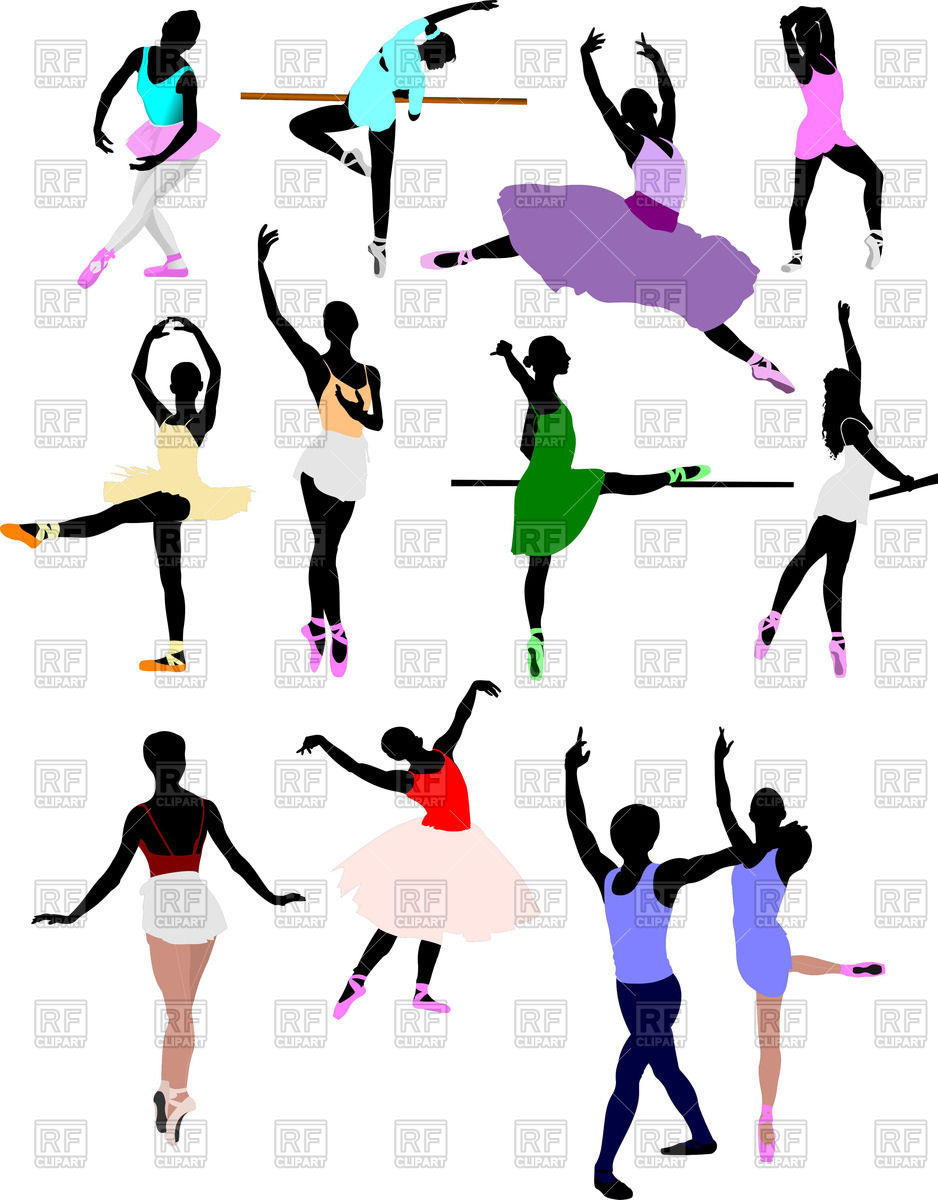 938x1200 Silhouette Of Dancing Ballet Dancers Vector Image Of People
