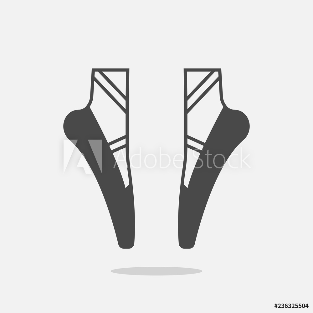 Photo Art Print Ballet Shoes Vector Icon With Shadow Europosters 1000x1000 Photo Art Print Ballet Shoes Vector Icon With Shadow Europosters