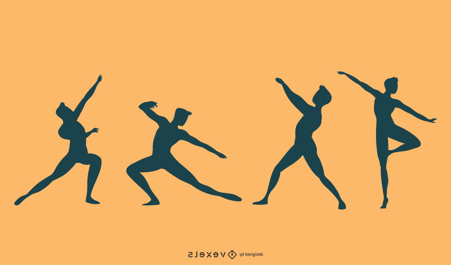 1920x1129 Male Ballet Dancer Silhouette Vector Set Wallkeeper