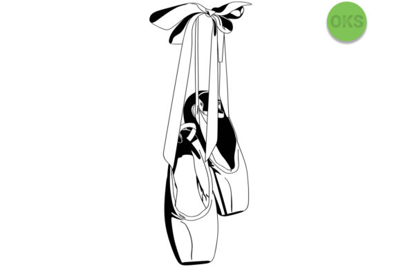 580x386 Ballet Pointe Shoes Vector Graphic