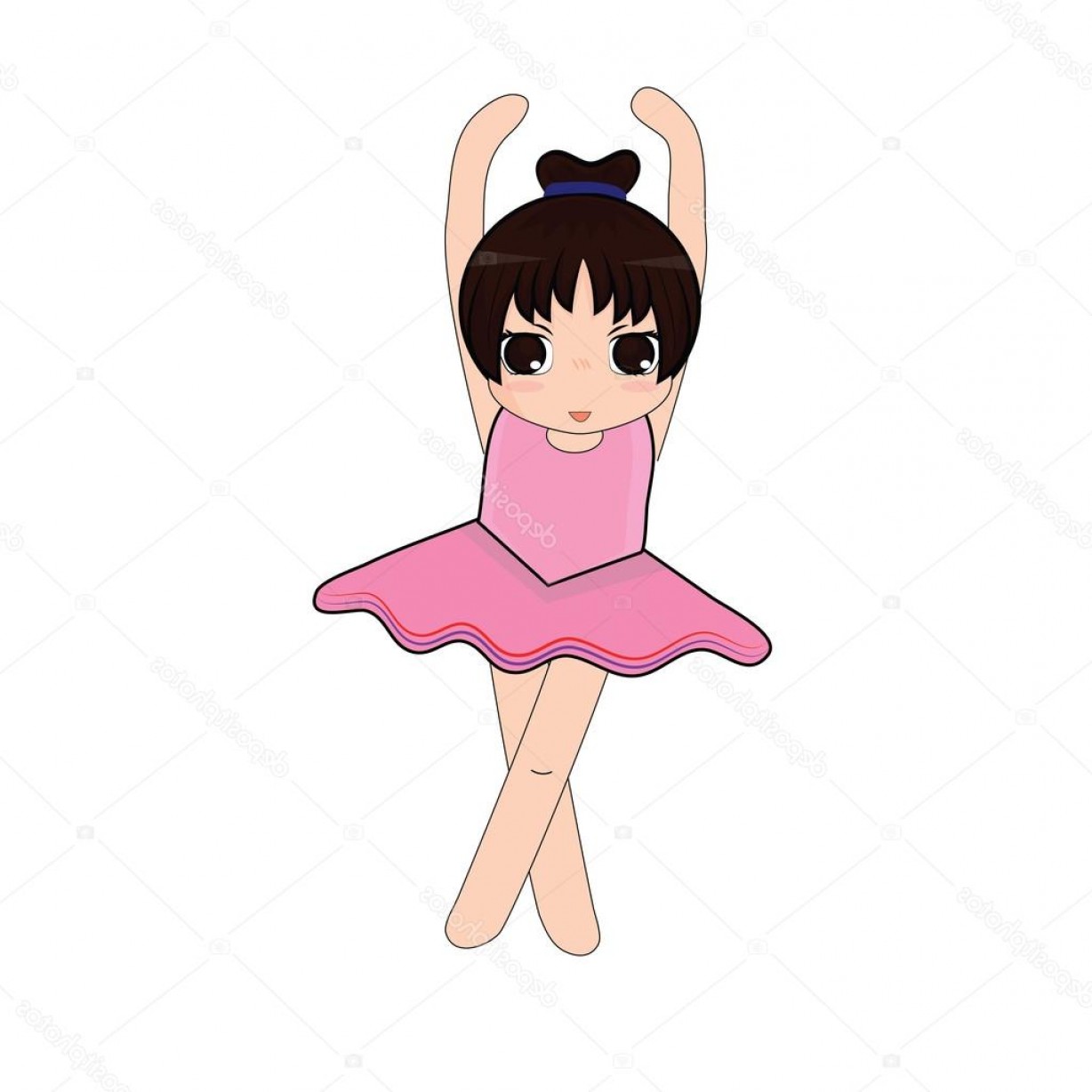 1228x1228 Stock Illustration Cute Ballet Vector Design Handandbeak
