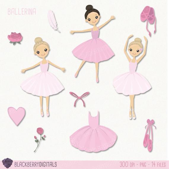 570x570 Ballet Clipart Set Ballerina Clip Art Ballet Clipart Dancer Etsy