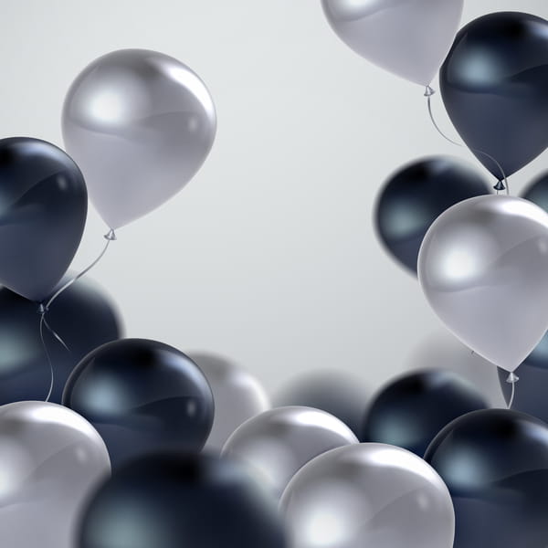 Black Silver Balloon Background Vector Free Graphics 600x600 Black Silver Balloon Background Vector Free Graphics