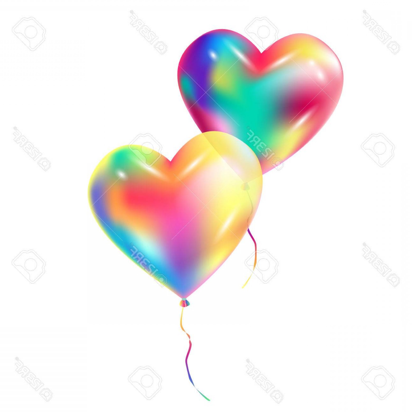 Photostock Vector Two Colorful Balloons Isolated On White 1560x1560 Photostock Vector Two Colorful Balloons Isolated On White