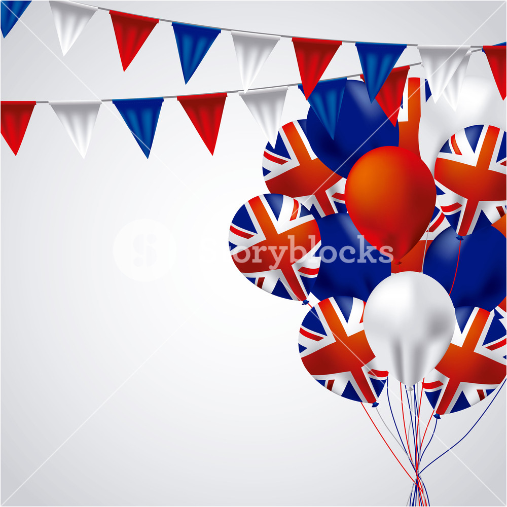 Australia Day Pennants Balloons Decoration Background Vector 1000x1000 Australia Day Pennants Balloons Decoration Background Vector