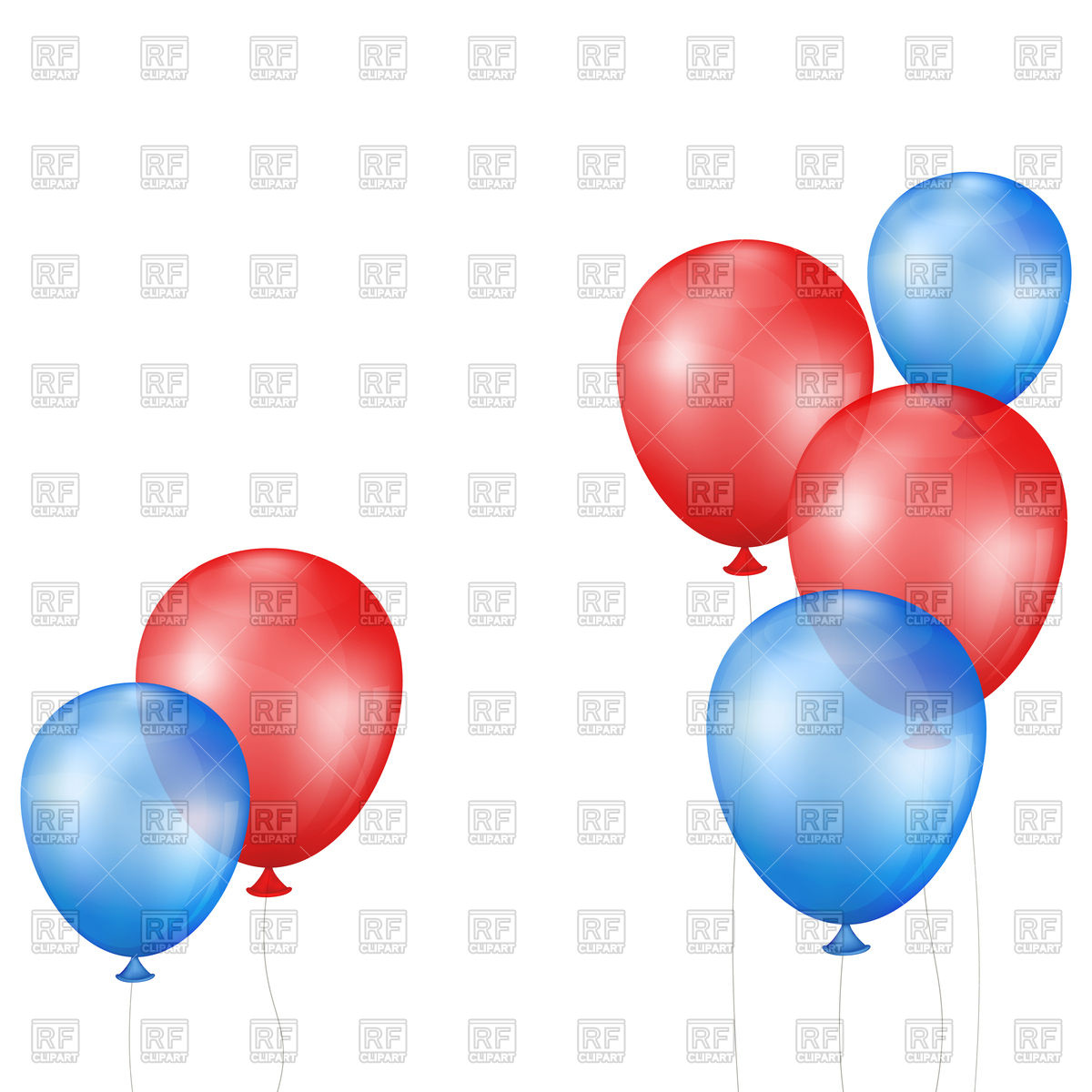 Balloons On A White Background Vector Image Of Objects Silanti 1200x1200 Balloons On A White Background Vector Image Of Objects Silanti