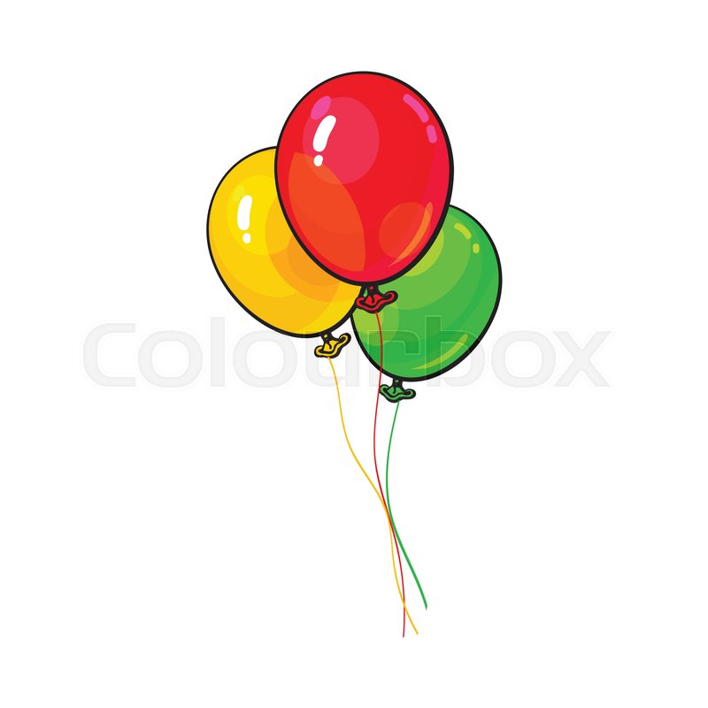 800x800 Bunch Of Three Bright And Colorful Stock Vector Colourbox