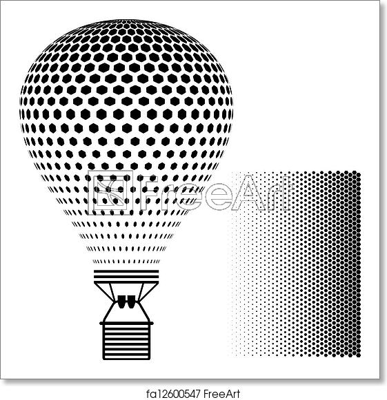 Free Art Print Of Vector Hot Air Balloon Black Silhouette 561x581 Free Art Print Of Vector Hot Air Balloon Black Silhouette