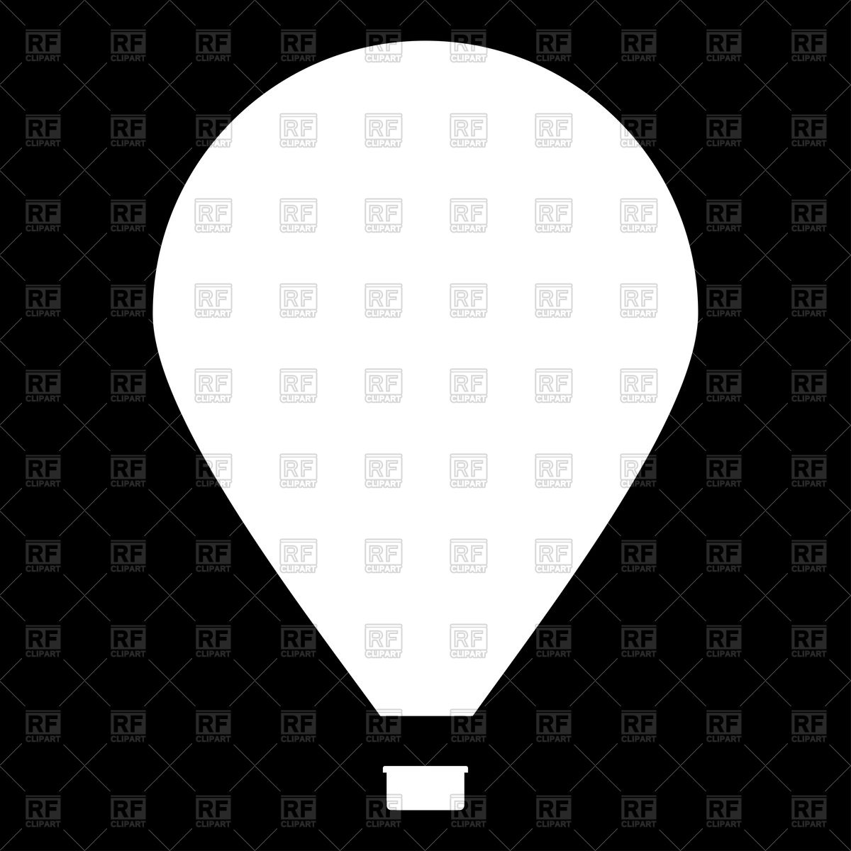 Hot Air Balloon Silhouette Vector Image Of Objects 1200x1200 Hot Air Balloon Silhouette Vector Image Of Objects