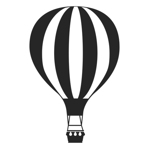 Line Patterned Hot Air Balloon Silhouette 512x512 Line Patterned Hot Air Balloon Silhouette