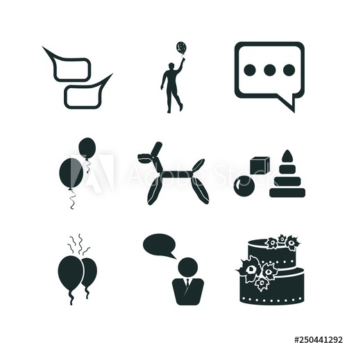 500x500 Balloon Icon Set Wedding Cake Icon And Boy With Balloon