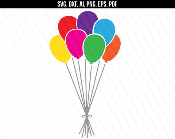 570x455 Balloons Balloon Party String Balloon Bunch Etsy