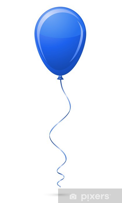 Blue Balloon Vector Illustration Wall Mural 420x700 Blue Balloon Vector Illustration Wall Mural