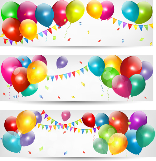 Birthday Banners Colored Balloons Vector Free Vector In Adobe 500x518 Birthday Banners Colored Balloons Vector Free Vector In Adobe