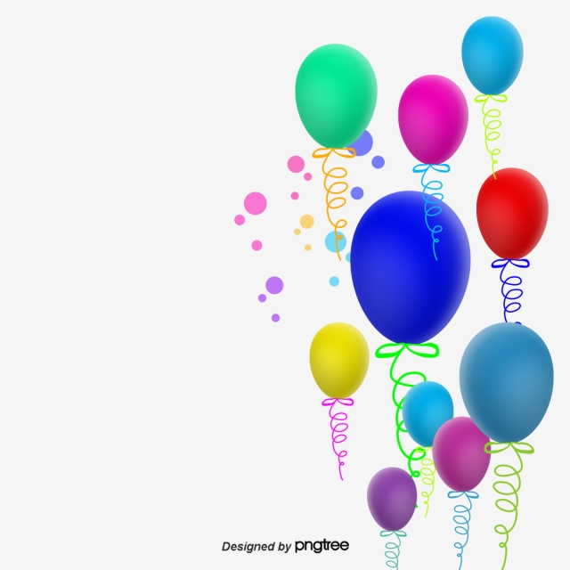 640x640 Birthday Balloons, Birthday Vector, Balloon, Balloons Vector Png