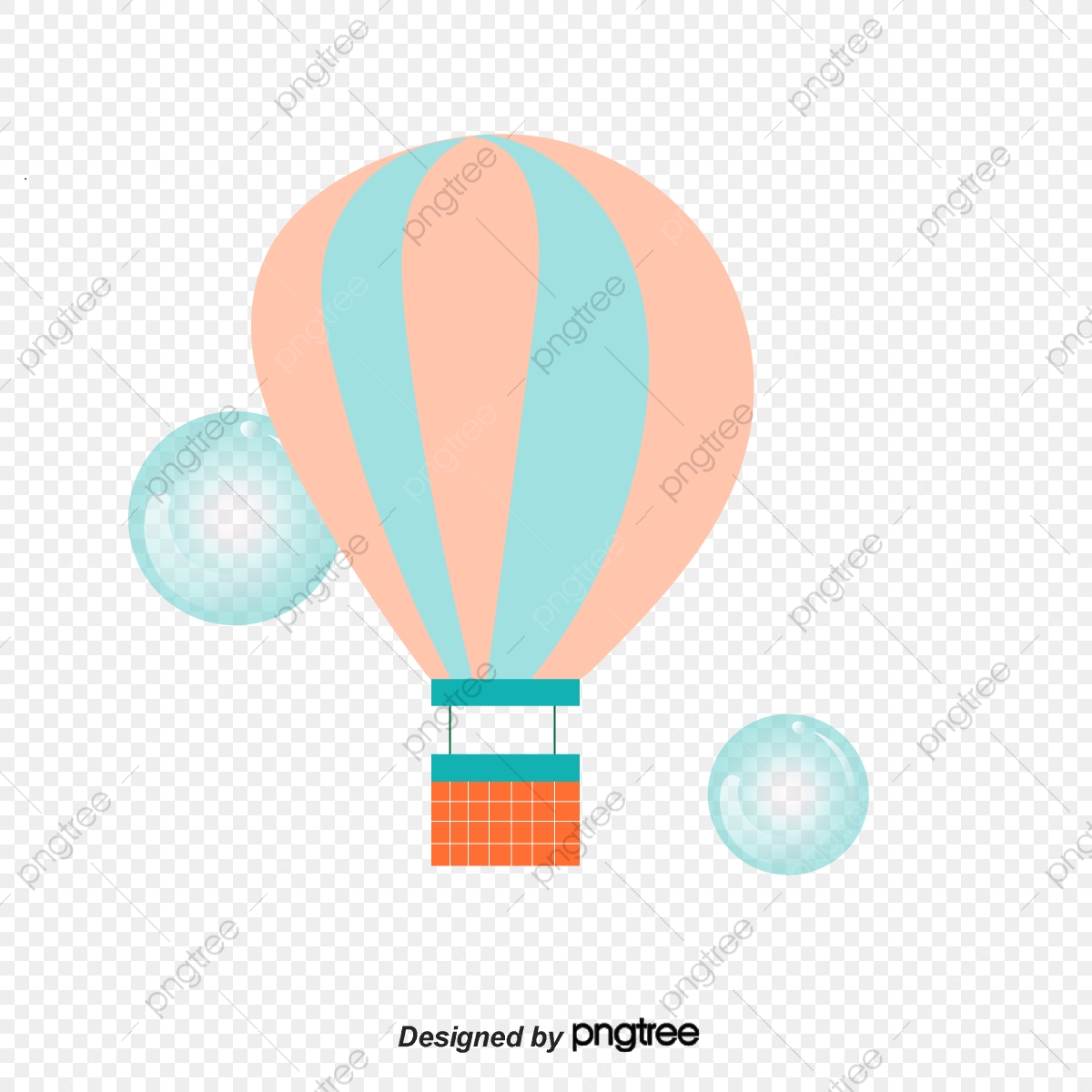 1200x1200 Blue Hot Air Balloon Vector, Hot Air Balloon, Travel, Landscape