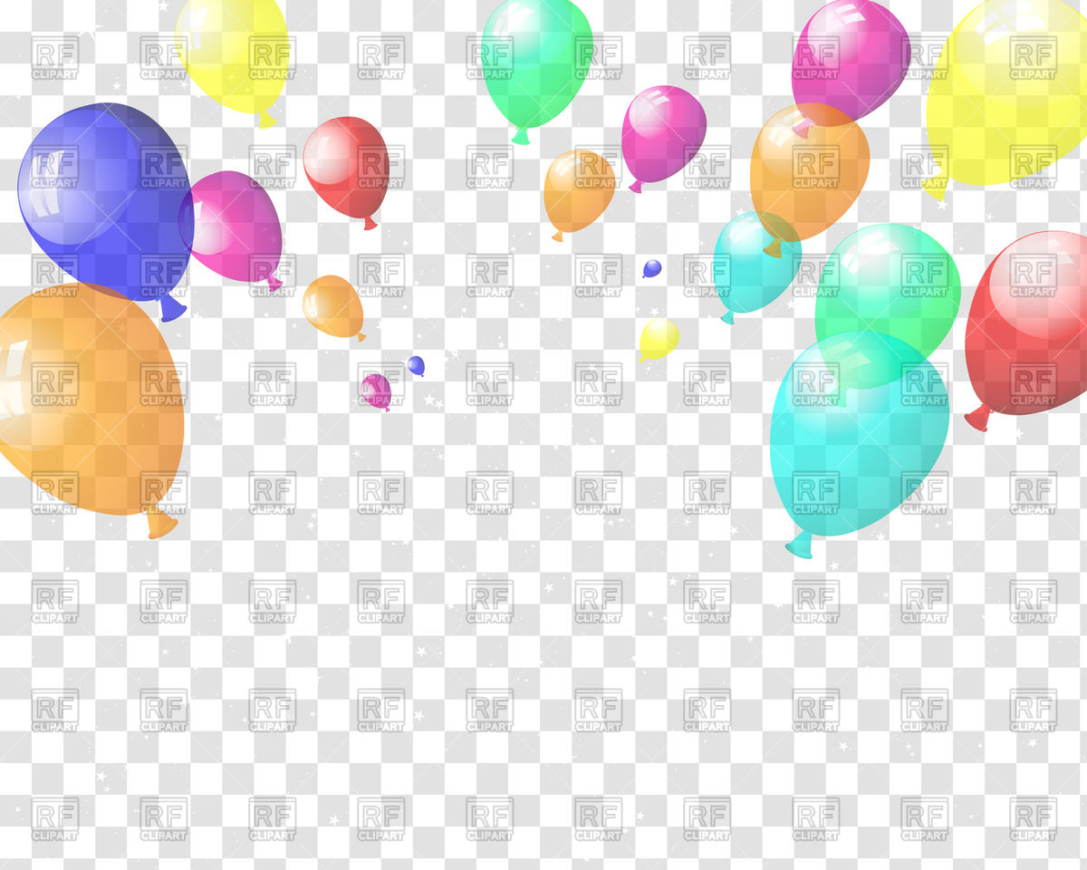 1200x960 Checkered Background With Colorful Balloons Vector Image